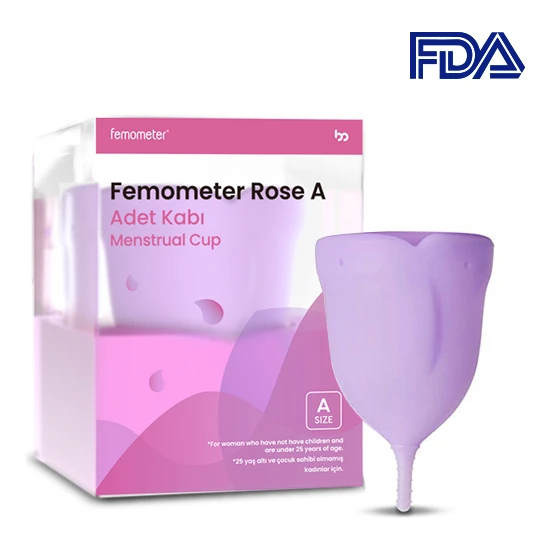 Mothersmart femometer® Adet Kabı - Medikal Sınıf Silikon Menstrual Cup / Regl Kabı (A Size)