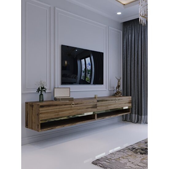 Myniture Home & Living Duvara Monte Tv Sehpası Çırağan Gold G6301-3