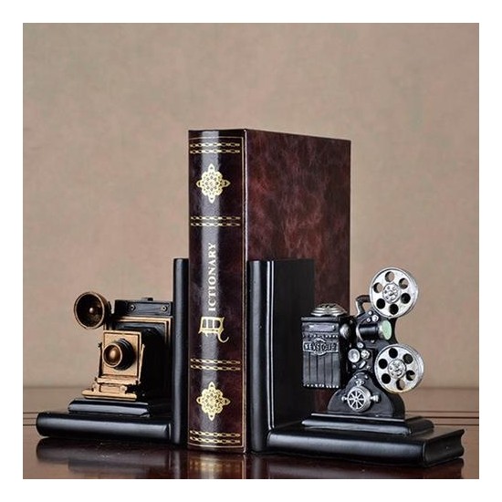 HaiTun Retro Kamera Bookend Film Film Projektör Siyah Gümüş Fiyatı