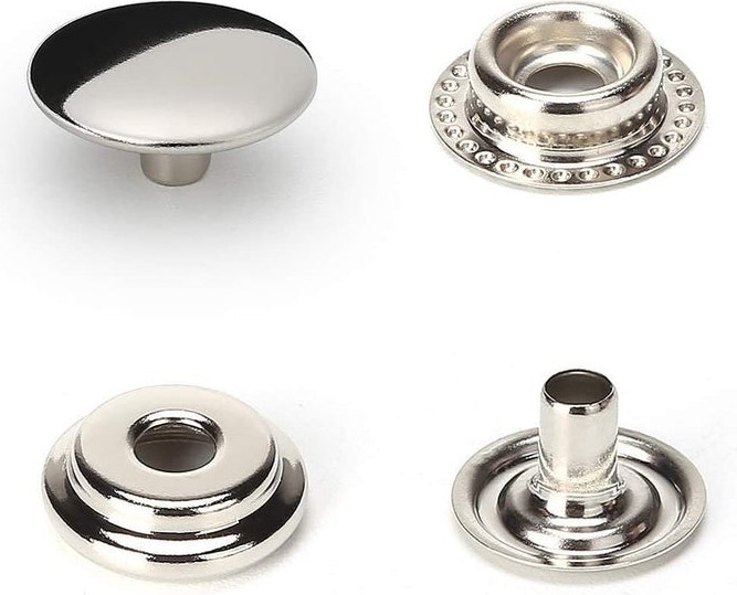 Tuhafiyeci miz 15MM Paslanmaz Büyük Çıtçıt (Kalıpsızdır) [nikel/gümüş Renk] görsel 3