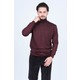 Woolen World Erkek Desenli Tam Balıkçı Triko Yün Kazak 5596984 Bordo