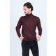 Woolen World Erkek Desenli Tam Balıkçı Triko Yün Kazak 5596984 Bordo