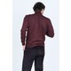 Woolen World Erkek Desenli Tam Balıkçı Triko Yün Kazak 5596984 Bordo