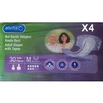 Alvita Hasta Bezi Orta Boy Medium 30'lu Bel Bantlı 4 Paket