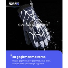 Swico Remado 8-14 Yaş Çocuklar Için Suya Dayanıklı Kayak Eldivenleri - (Yurt Dışından)