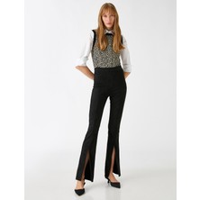 Koton İspanyol Paça Tayt Yırtmaç Detaylı