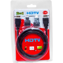 Powermaster HDMI Kablo 1.5 Metre 3lü Set Powermaster (Mıcro HDMI Hdmı*mini HDMI Hdmı)