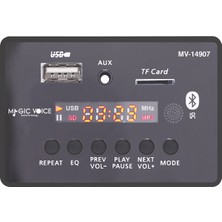 Magicvoice MV-14907 Usb/sd/mıc/aux/bluetooth Kumandalı Ekranlı Oto Teyp Çevirici Dijital Player Board