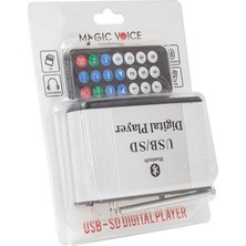 Magıcvoıce SS-101 Oto Teyp Aux/kumanda/usb/sd/bluetoothlu Radyolu Çevirici Kasalı Model