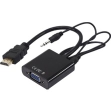 Powermaster PM-32015 HDMI To VGA Çevirici Adaptör Ses Çıkışlı Kutulu