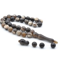 Murty99 Usta Işi Sistemli Küre Kesim Bufalo Boynuzu Tesbih 11.5 mm