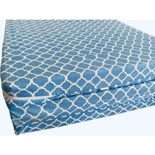 Nelson Tek Kişilik Katlanır Yer Yatağı Sünger Yatak Mavi Çatı 80X180 Cm-6 cm
