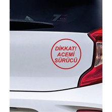 Uzun Tuning Dikkat Acemi Sürücü Oto Araba Sticker