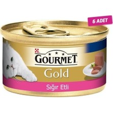 Gourmet Gold Kıyılmış Sığır Etli Yetişkin Kedi Konservesi 85 gr 6 Adet