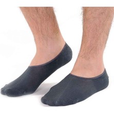 Secret Moda Bambu Anti-Bakteriyel Görünmez Erkek Babet Çorap Füme