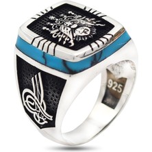 Midyat Nurtaş Gümüş Sancak Model Erkek Gümüş Yüzük 201021505