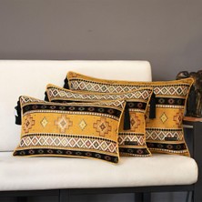 Conthes Çift Püsküllü Selçuklu Motifli Dekoratif Kırlent
