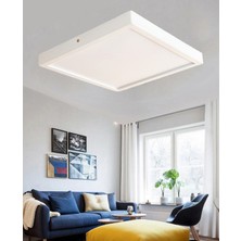 Wood Design World Ahşap Beyaz Çerçeveli Tavan LED Aydınlatma Avize