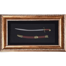 Nakkaş Boytu Nakkaş Çerçeveli Dekoratif Kılıç Sarı