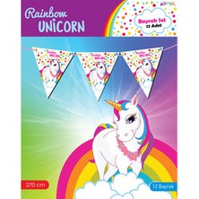 Güneş Avm Rainbow Unicorn Üçgen Flama