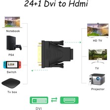 24+1 DVI Erkek To HDMI Dişi Çevirici DVI To HDMI