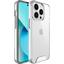 Pilanix Apple Iphone 14 Pro Kılıf Ultra Korumalı Metal Tuşlu Şeffaf Gard Kapak