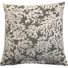 Pillows Store Mercan Desenli Beyaz Kırlent Kılıfı 45CM*45CM