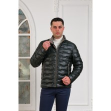 Akçaylar Regular Fit Dik Yaka Astarlı Kapitone Erkek Mont