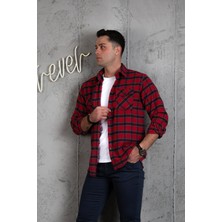 Akçaylar Slimfit Çift Cep Pamuklu Kalın Oduncu Gömlek