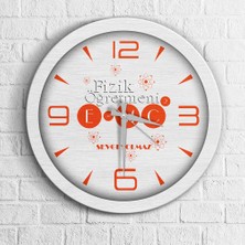 BK Kişiye Özel Mesleki Fizik Öğretmeni Ahşap Duvar Saati - 2