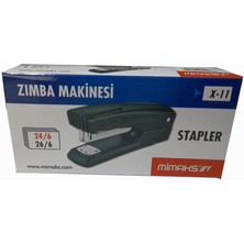 Mimaks Zımba Makinesi Siyah X-11 24/6 - 26/6 1 Adet Büyük Zımba Makinası Ofis Büro Okul 30-40 Sayfa