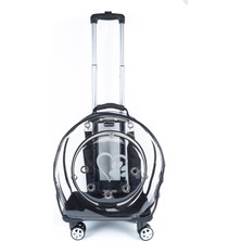 Migno Plus Şeffaf Kedi Köpek Taşıma Çantası Çekçek Model Büyük Boy