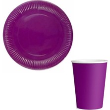 Çıtı Pıtı Store Mor Tabak-Bardak Set