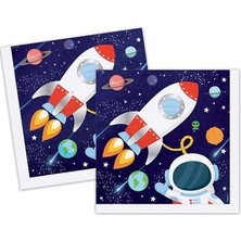 Çıtı Pıtı Store 16LI Uzay Temalı Kozmik Galaksi Kağıt Peçete 33X33 cm