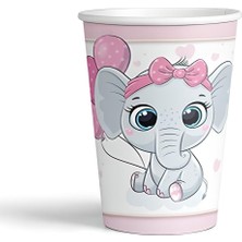 Çıtı Pıtı Store 8'li Karton Bardak Pembe Fil