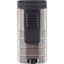 Xikar Tactical Triple Lighter Gunmetal Siyah Çakmak