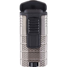 Xikar Tactical Triple Lighter Gunmetal Siyah Çakmak