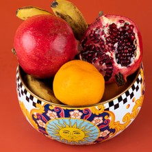 Emaylab Mısharu 18 cm Dekoratif Emaye Salata Kasesi, Sunum Kasesi,
