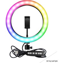 Rgb Tiktok Lambası LED Soft Ring Light 30 cm LED Işık MJ30 Youtuber Lambası