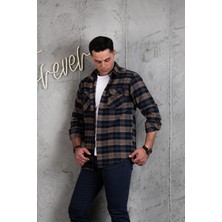 Akçaylar Slimfit Çift Cep Pamuklu Kalın Oduncu Gömlek