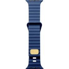 Kny Apple Watch 7 45 mm Için Düz Desenli Silikon Kayış-Kordon Krd-73