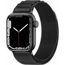 Kny Apple Watch 7 45 mm Için Kumaş Desenli Naylon Kayış-Kordon Krd-74