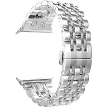 Kny Apple Watch Ultra 49 mm Için Renkli Zincir Modelli Metal Kayış-Kordon