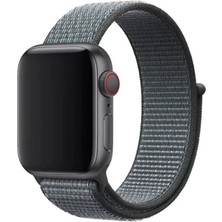 Kny Apple Watch Ultra 49 mm Için Kumaş Desenli Çırtçırtrlı Kordon-Kayış