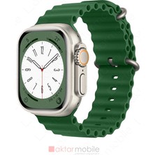 AktarMobile Apple Watch Ultra 49 mm Uyumlu Silikon Kordon Ocean Kordon Silindirik Kayış
