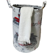 Nelson Çamaşır Sepeti Çift Kat Kumaşlı Katlanabilir Sepet-Istanbul