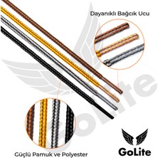 GoLite Bot Bağcığı, Renkli Bot Ayakkabı Bağcığı, Fitilli Bot Bağcık, Ayakkabı Aksesuarı Gri/siyah 120CM