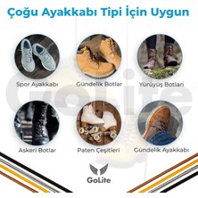 Bot Bağcığı, Renkli Bot Ayakkabı Bağcığı, Fitilli Bot Bağcık, Ayakkabı Aksesuarı Turuncu/Siyah - 120CM