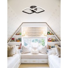 TT Aydınlatma TT405-2-SY Mat Siyah 2'li Kare LED Avize
