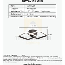 TT Aydınlatma TT405-2-SY Mat Siyah 2'li Kare LED Avize
